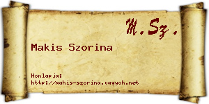 Makis Szorina névjegykártya